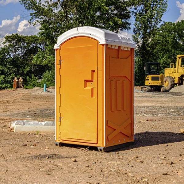 how often are the porta potties cleaned and serviced during a rental period in Porter WA